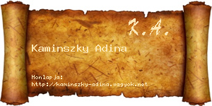 Kaminszky Adina névjegykártya
